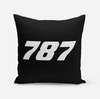 Thumbnail for Boeing 787 Flat Text aviation design on soft polyester filling pillow.