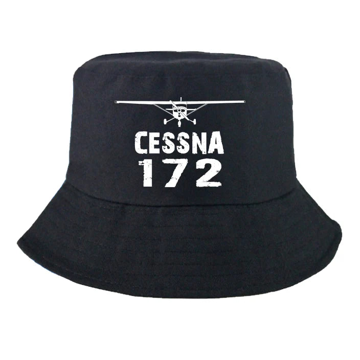 Cessna 172 & Plane Summer aviation embroidery on breathable cotton summer hat.