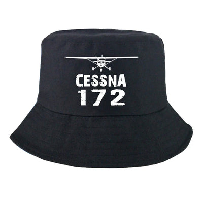 Cessna 172 & Plane Summer aviation embroidery on breathable cotton summer hat.