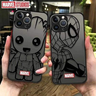 Marvel Groot Spider Iron Man Studio Apple aviation themed fashion iPhone case for iPhone.