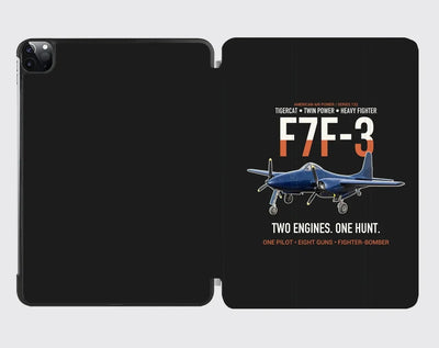F7F-3 Tigercat Two Engines One Hunt design on black ipad tablet case