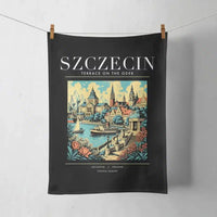Thumbnail for SZCZECIN - Poster - Towel - Black