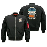 Thumbnail for SIGNAL 397 - Two Crew One Mission - Bomber Jacket design on black bomber jacket