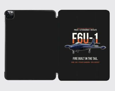 F6U-1 Pirate Fire Built in the Tail design on black ipad tablet case