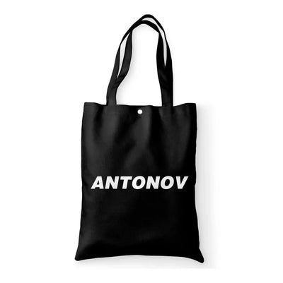 Antonov & Text aviation tote bag in canvas.