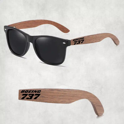Boeing 737 & Text aviation sunglasses in premium polarised lenses with metal frame.
