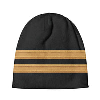 Thumbnail for Pilot Epaulette 2 Lines aviation embroidery on soft knit fabric 3D knit beanie.