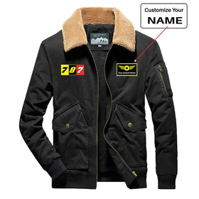 Flat Colourful 787 Thick Bomber Jackets