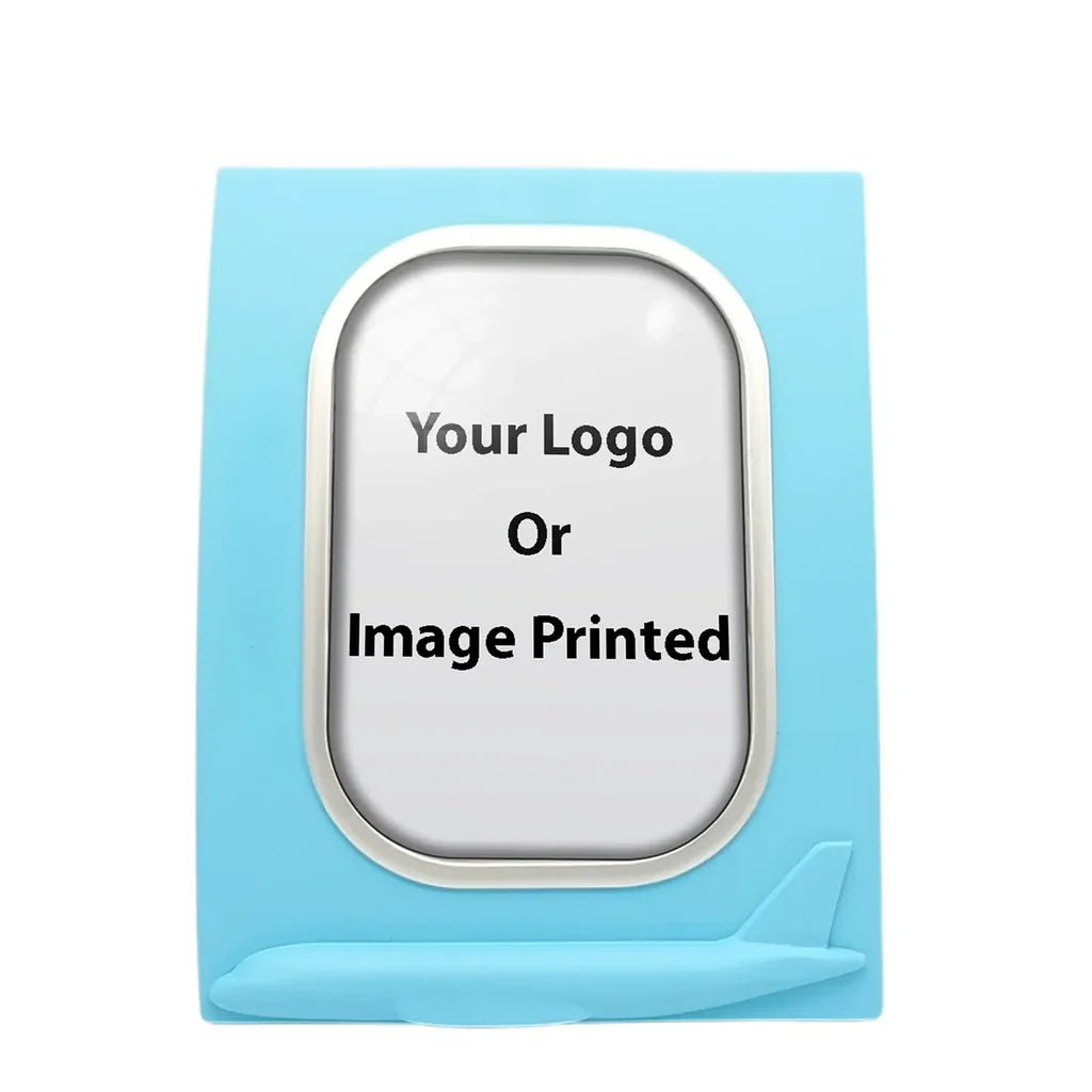 Custom Design Image aviation design on durable resin with glass face airplane window photo frame.