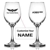 Thumbnail for Customisable Airbus A320 Wine Glass