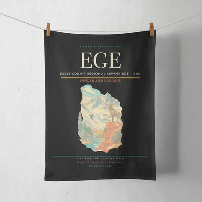 Eagle County Regional Airport (EGE) design on black towel