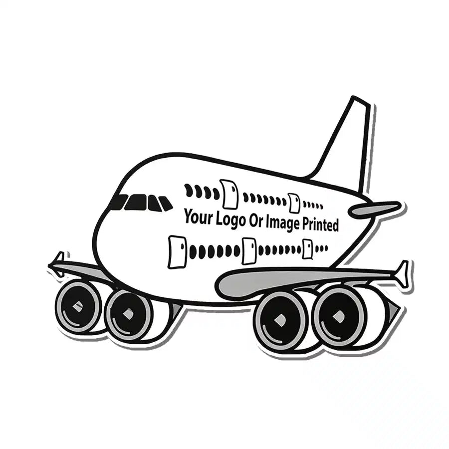 Custom Design Image Logo Airbus A380 Airplanes sticker, Wide 6cm (2.3inches)