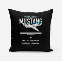 Thumbnail for Cessna Citation Mustang design on black pillow