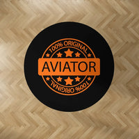 Thumbnail for 100 Original Aviator Carpet & Floor Mats (Round) aviation design on durable carpet pile with non-slip backing round carpet fl.