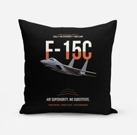 Thumbnail for F-15C Eagle Air Superiority No Substitute design on black pillow