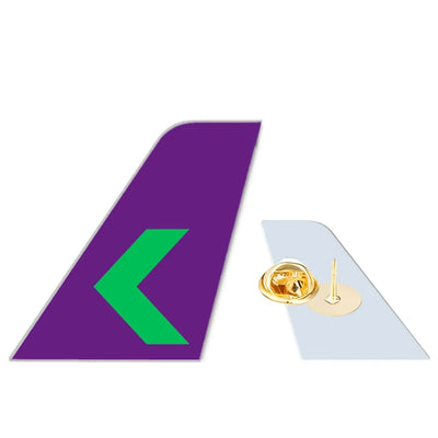 SKY Airline aviation design tail-shape badge pin in polished alloy.