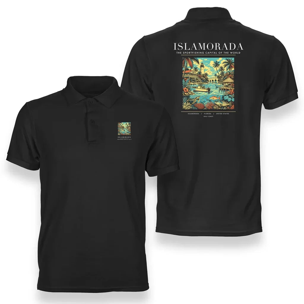 ISLAMORADA - Poster - Double-Side Polo - Black
