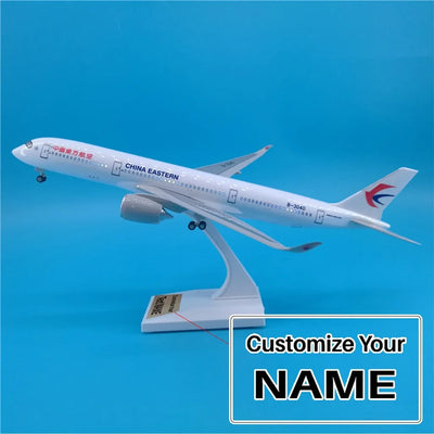 Side view of China Eastern Airlines Airbus A350 Airplane Model (1/200 Scale - 30CM) aviation 20-30cm scale model aircraft in.