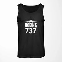 Thumbnail for Boeing 737 & Plane aviation design on breathable cotton tank top.