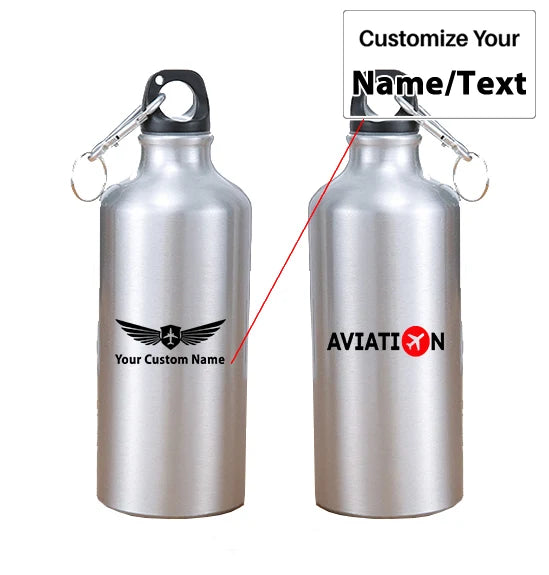 Aviation design on thermos, vacuum-insulated.