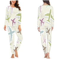 Thumbnail for Seamless 3D Airplanes women pajamas - view 2