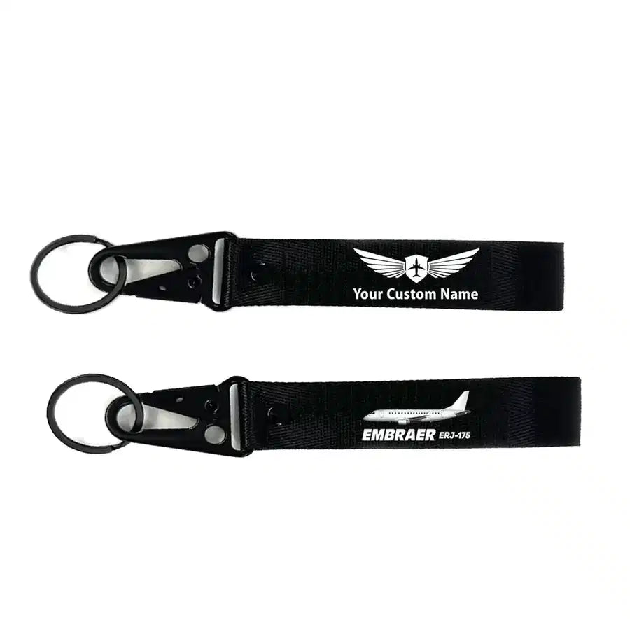 The Embraer ERJ-175 aviation hawk-shaped key chain, durable metal alloy.