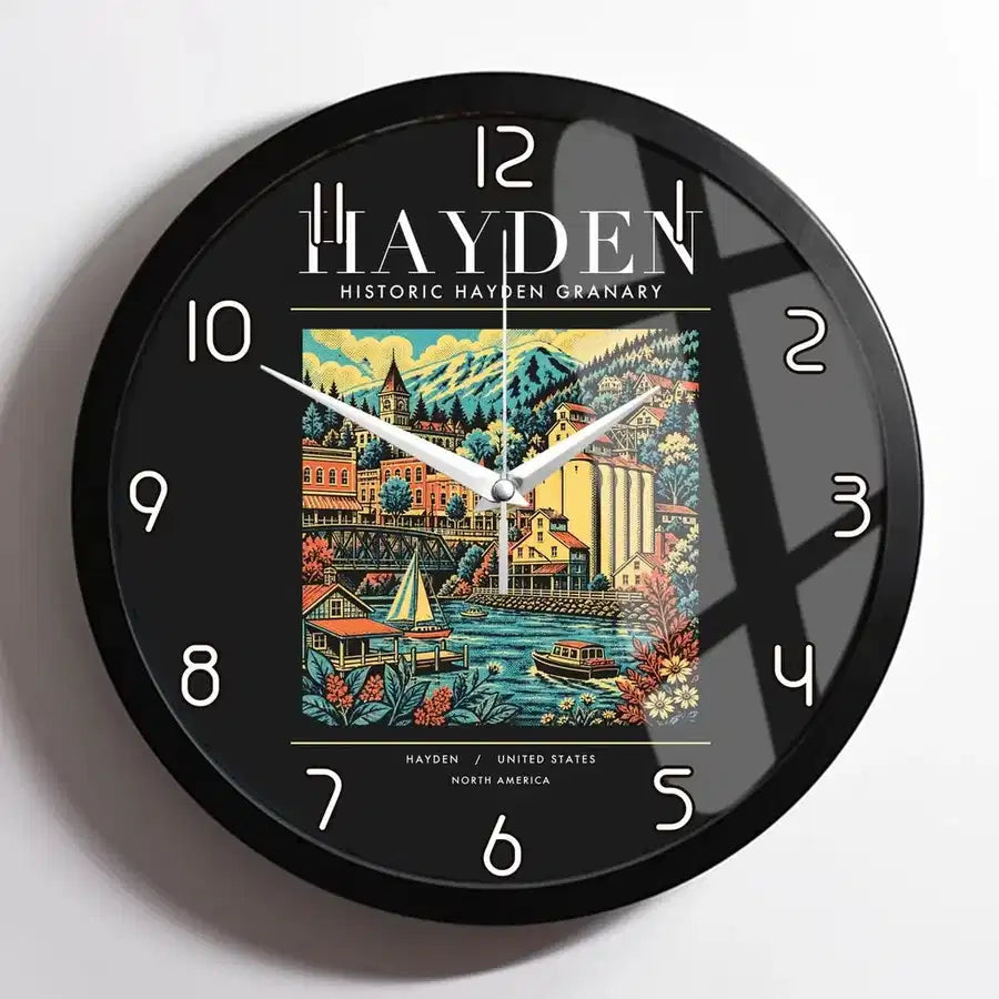 HAYDEN - Poster - Wall Clock Framed - Black