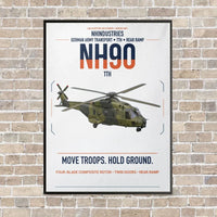 Thumbnail for NHIndustries NH90 TTH vertical canvas print - framed - white background