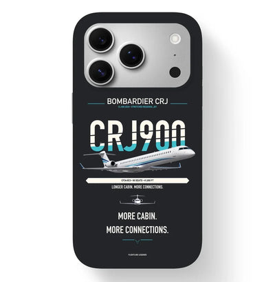 CRJ900 Case design on black iphone case