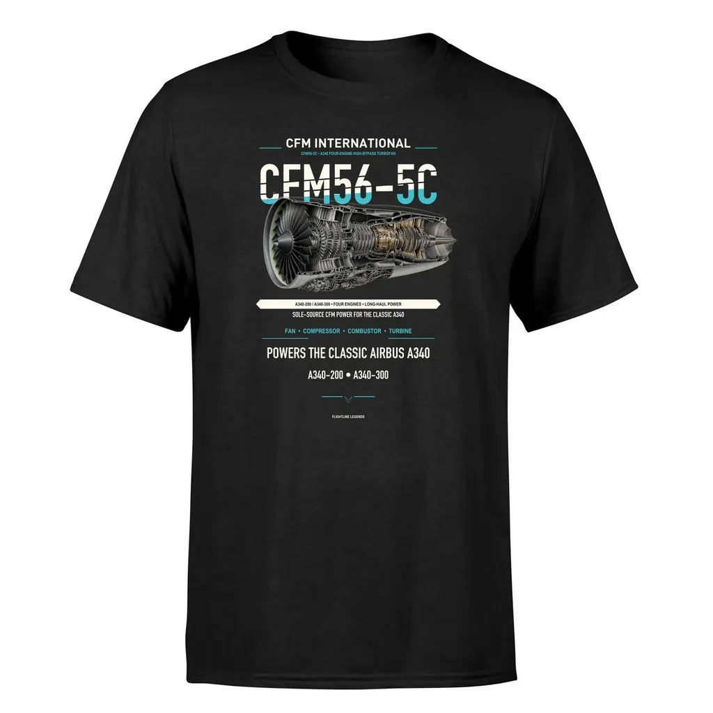 CFM56-5C design on black single side