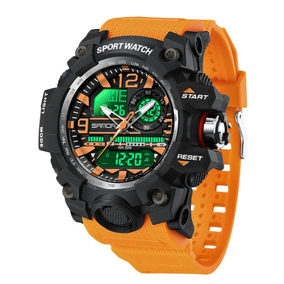 Super Quality aviation-themed shock-resistant pilot watch, polished rugged stainless steel.