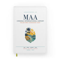 Thumbnail for Chennai International Airport (MAA) design on white notebook