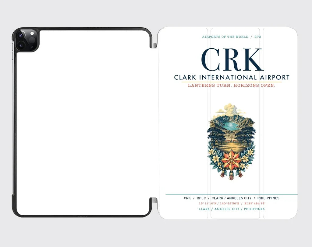 Clark International Airport (CRK) design on white ipad tablet case