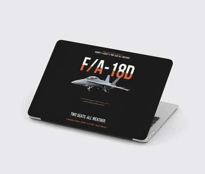 F-A-18D Hornet Two Seats All Weather design on black MacBook case