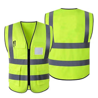 Thumbnail for NO aviation design printed on high-visibility reflective fabric reflective vest.