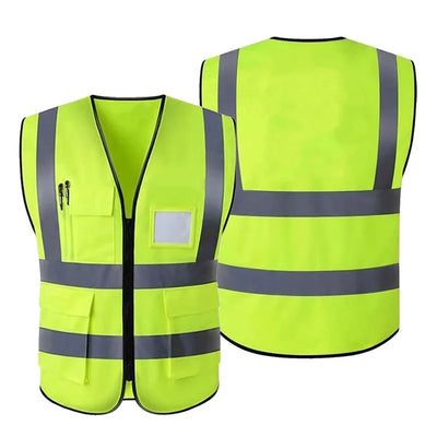 NO aviation design printed on high-visibility reflective fabric reflective vest.