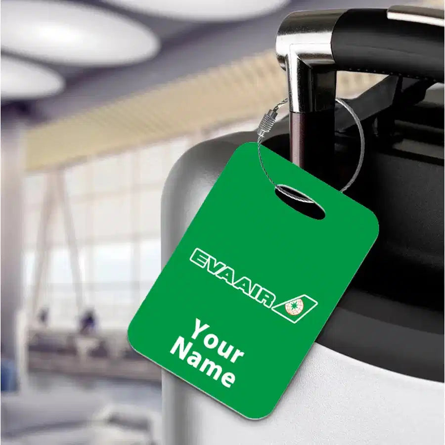 EVA Air Airlines aviation acrylic luggage tag in durable acrylic.