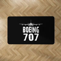 Thumbnail for Boeing 707 & Plane aviation design on durable carpet pile with non-slip backing rectangle carpet floor mat.