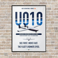 Thumbnail for Airbus U010 Aliaca Fixed-wing vertical canvas print - framed - white background