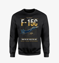 Thumbnail for F-15C Eagle design on black sweatshirt
