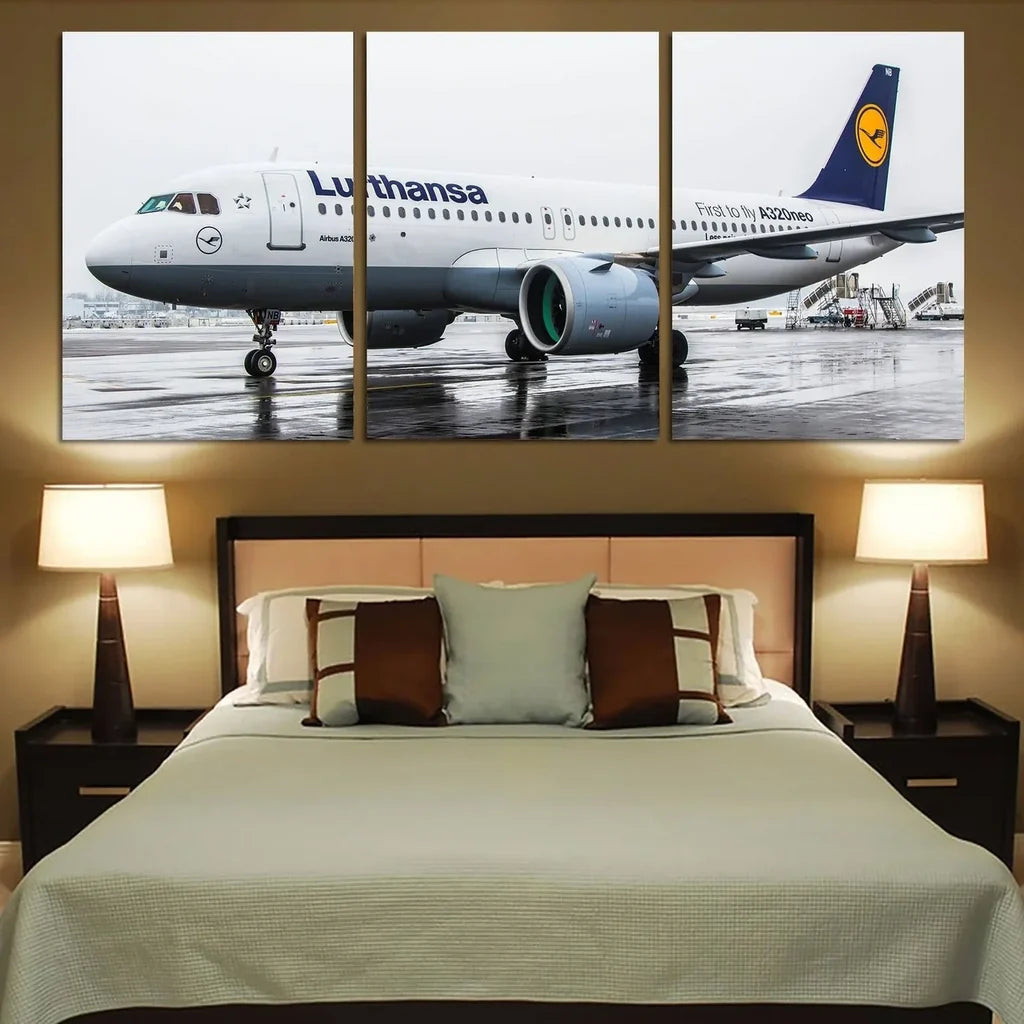 Lufthansa's A320 Neo canvas - 3 Pieces