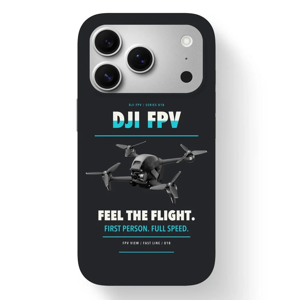 DJI FPV Case design on black iphone case