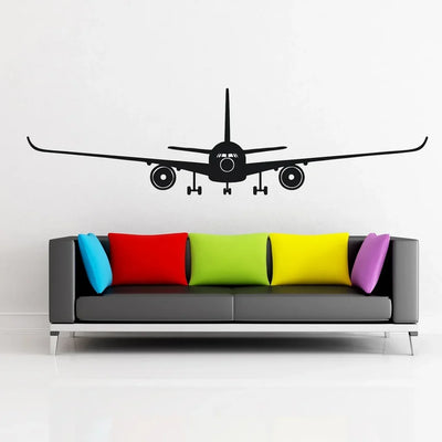 Airbus A350 aviation themed wall sticker, weather-resistant vinyl.