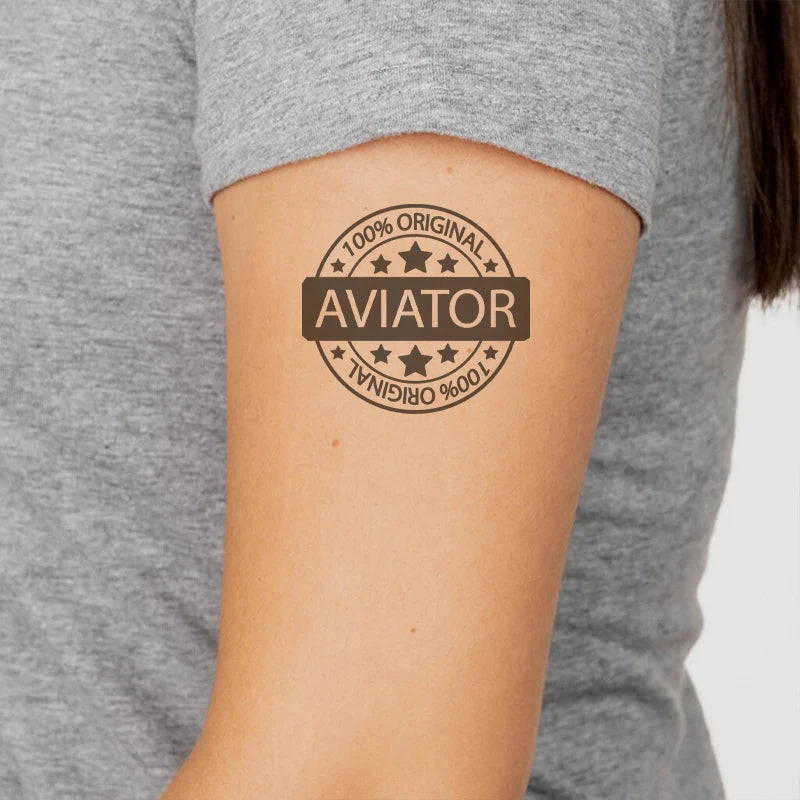 100 Original aviation temporary tattoo in skin-safe adhesive paper.