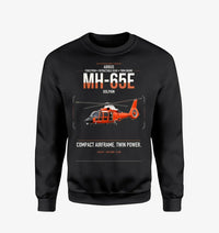 Thumbnail for Airbus MH-65E Dolphin design on black sweatshirt