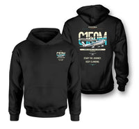 Thumbnail for Cessna 150M design on black double-side hoodie, double-side print