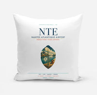 Thumbnail for Nantes Atlantique Airport (NTE) design on white pillow