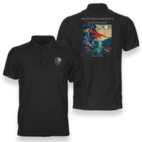 Thumbnail for VINTAGE G4148 - The Thunderstorm Detour - Double-Side Polo T-Shirt design on black