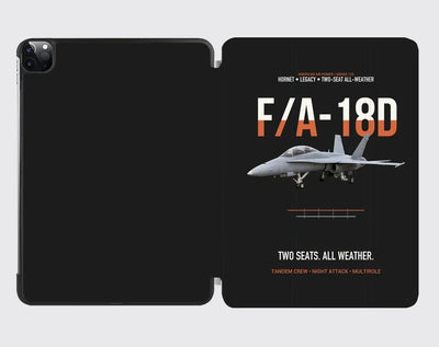 F-A-18D Hornet Two Seats All Weather design on black ipad tablet case