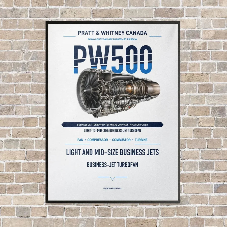 PW500 vertical canvas print - framed - white background